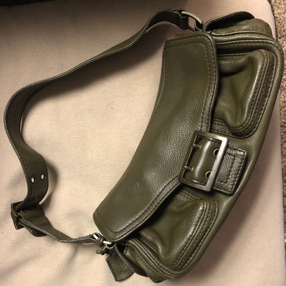 olive leather purse